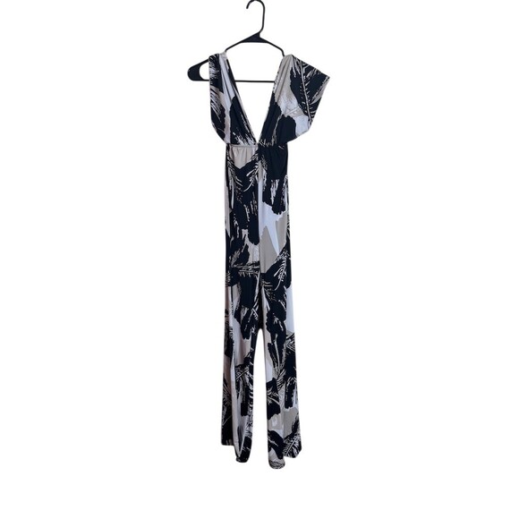 Revamped Pants - ReVamped Infinity wrap Jumpsuit Womens Size S Multicolor Abstract Wide V-Neck
